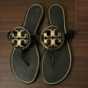 Tory Burch RARE GOLD LOGO Miller Sandal